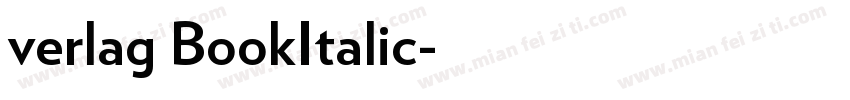 verlag BookItalic字体转换